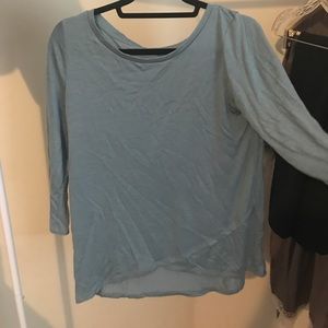 LOFT blue 3/4 length t shirt. Worn once. Size M.